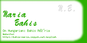 maria bahis business card